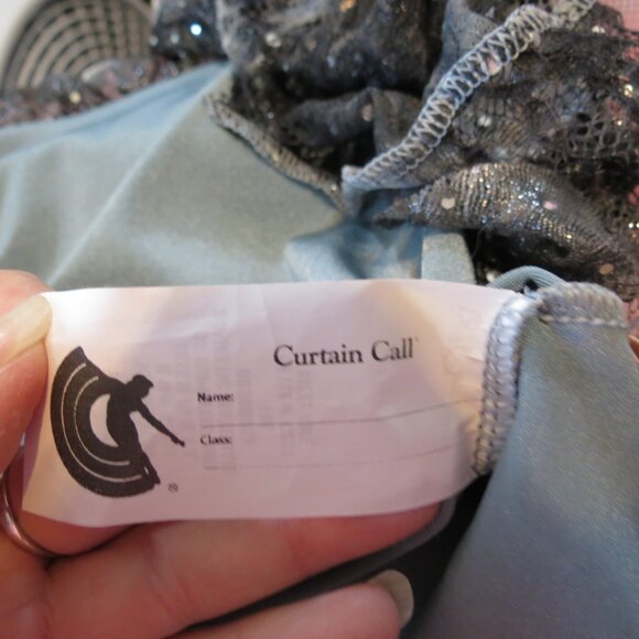 Curtain Call Grey/Pink/Black Ballet Tutu Silver Sequins Adult M - Picture 7 of 8